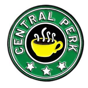 FRIENDS "CENTRAL PERK” OIL DRIPPED ENAMEL PIN LAPEL PIN BROOCH NWT